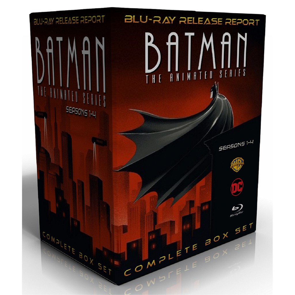 Box Blu-ray Batman: A série animada - Edição completa + 3 filmes.