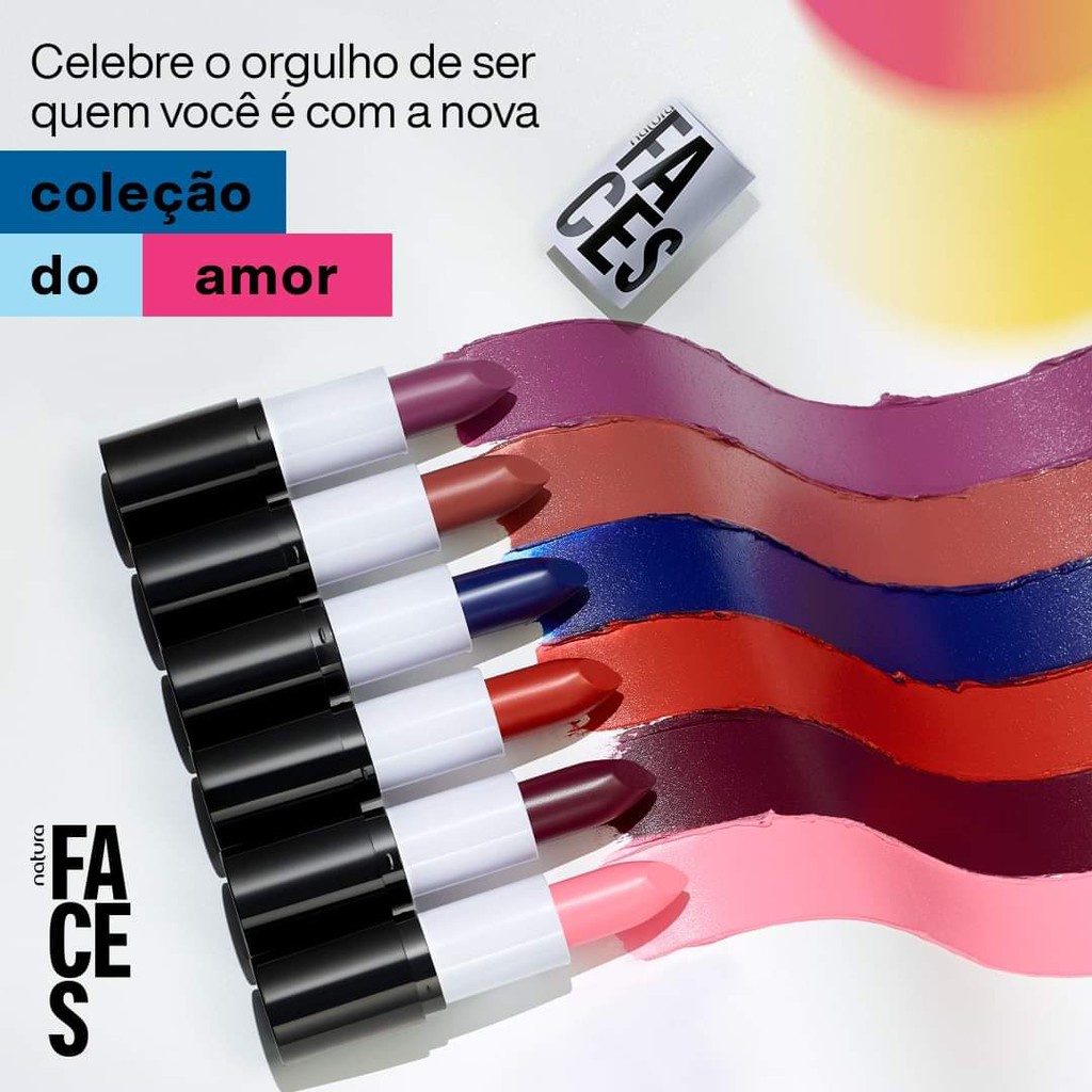 Batom Matte Coleção do Amor Faces Natura - Várias Cores | Shopee Brasil