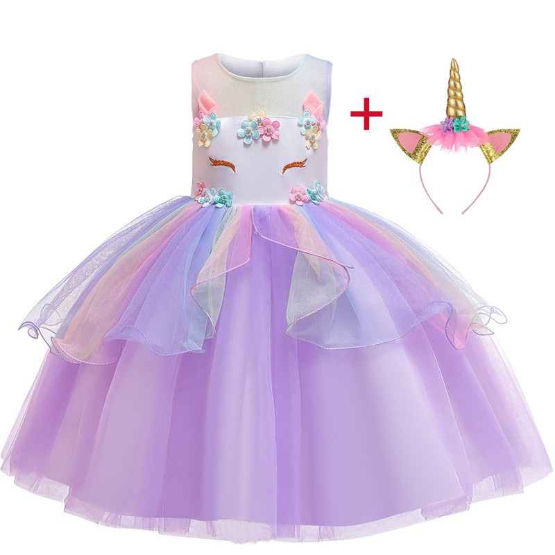 Lindo Vestido De Unicórnio Menina Para Festa De Natal Fantasia De Princesa  Presente De Aniversário Roupas De A 10 Anos 