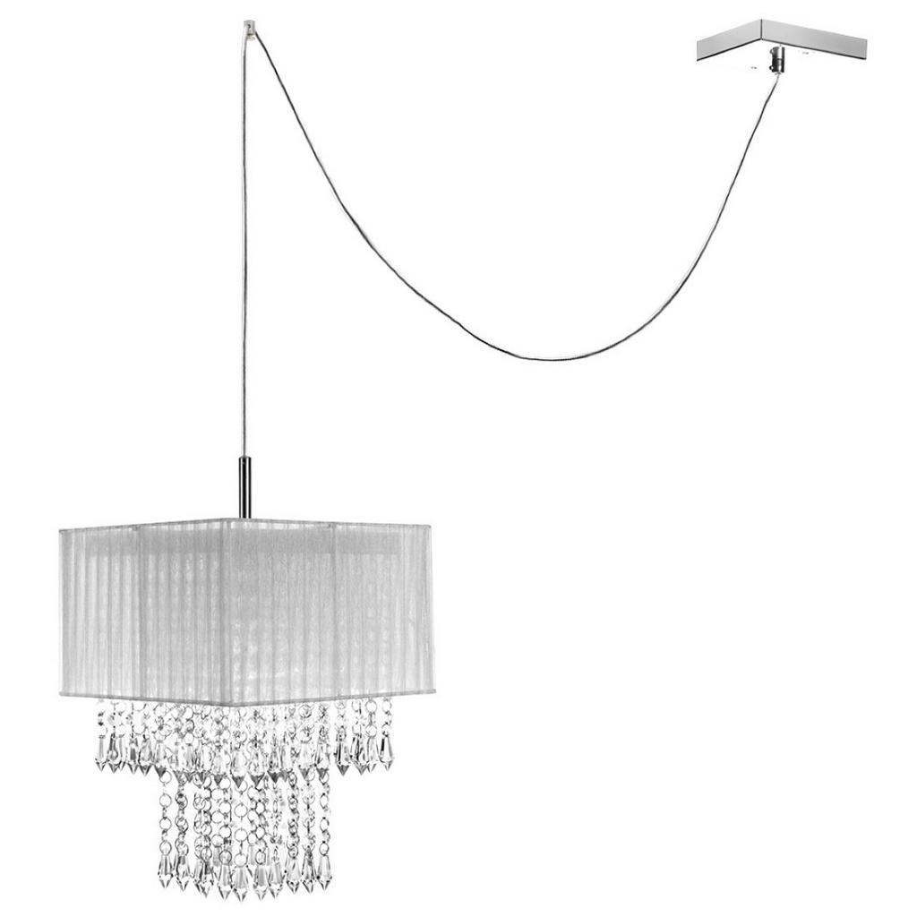 Pendente Cupula Cristal Acr Marrycrilic Prata Com Deslocador