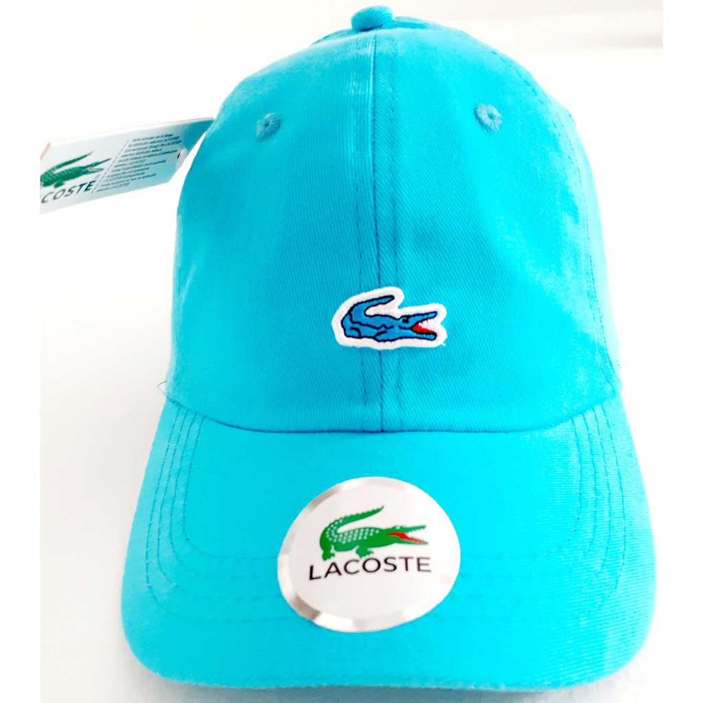 Bone Lacoste Aba Curva Sport Azul Claro Shopee Brasil