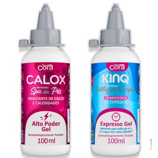 kit Calox Gel e Kinq Gel para Remoção de Calos Calosidade e Cutículas Spa Pés e Mãos