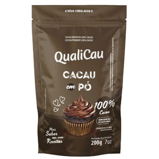 Cacau em Pó 100% Cacau 200g - QualiCau