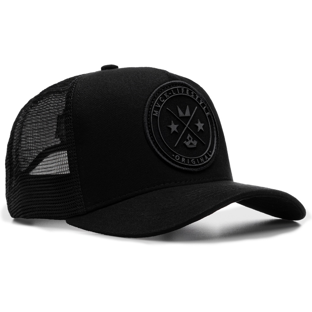 Boné Trucker Brasão All Black MVCK
