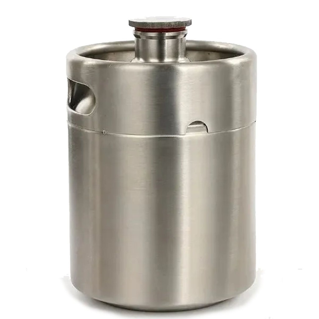 Mini Barril Inox Cerveja 2 Litros Keg Growler Chopp Em Casa