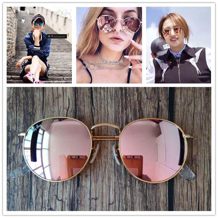 Óculos De Sol De Armações De Metal Para Mulheres E Homens Lentes Espelhados