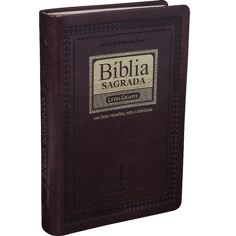 Bíblia Sagrada ARC Letra Gigante | Índice | PJV | Marrom Nobre