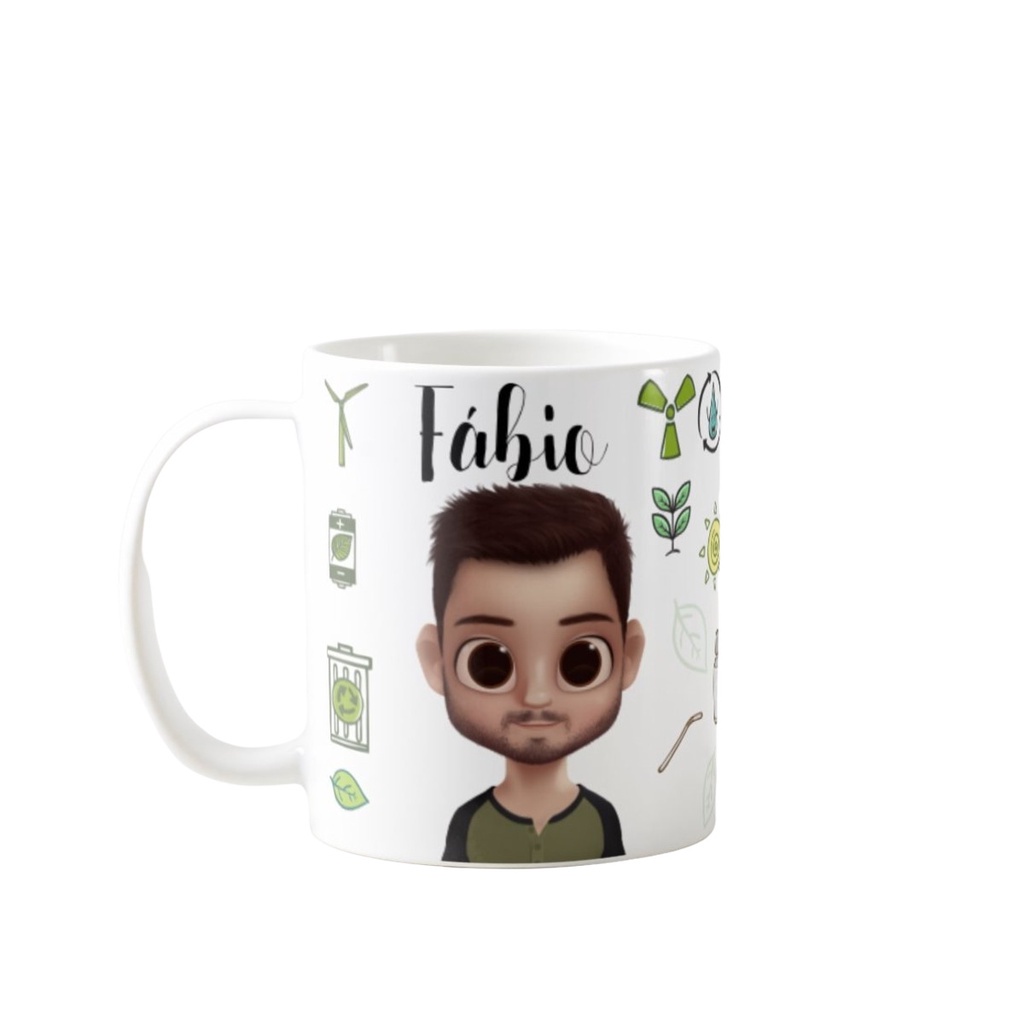 Caneca Profissão Engenharia Ambiental Personalizada Com Avatar