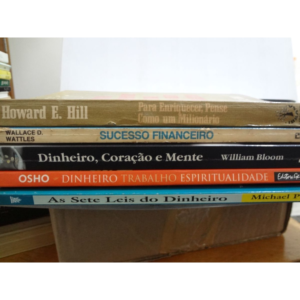 Livros Osho Dinheiro Trabalho Espiritualidade / As Sete Leis do Dinheiro / Para Enriquecer Pense Como Um Milionário / Sucesso Financeiro / Dinheiro Coração e Mente Escolha o Seu