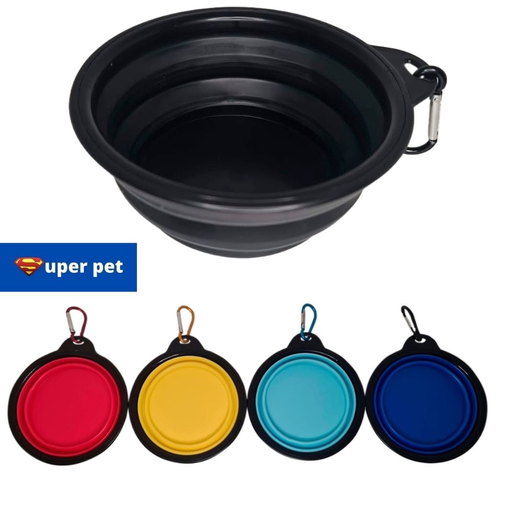 Pote Comedouro Bebedouro Portátil de silicone para Pet Cachorro e Gato - Goal Pet