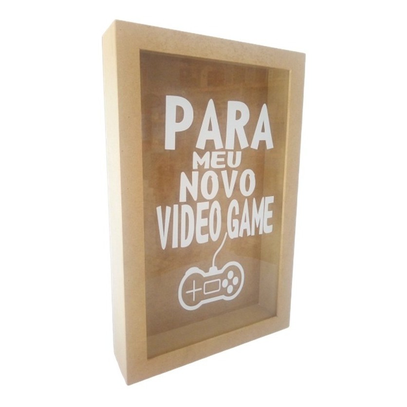 Quadro Cofre Moedas 27x17 Para Meu Novo Vídeo Game Decoração