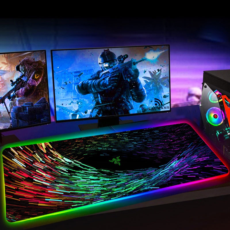 Mouse Pad Gamer Grande RGB Pad xxl Gaming LED Mause Pad Gamer Copiar Razer Mouse Tapete Grande Mause Pad PC Desk Pad Mat