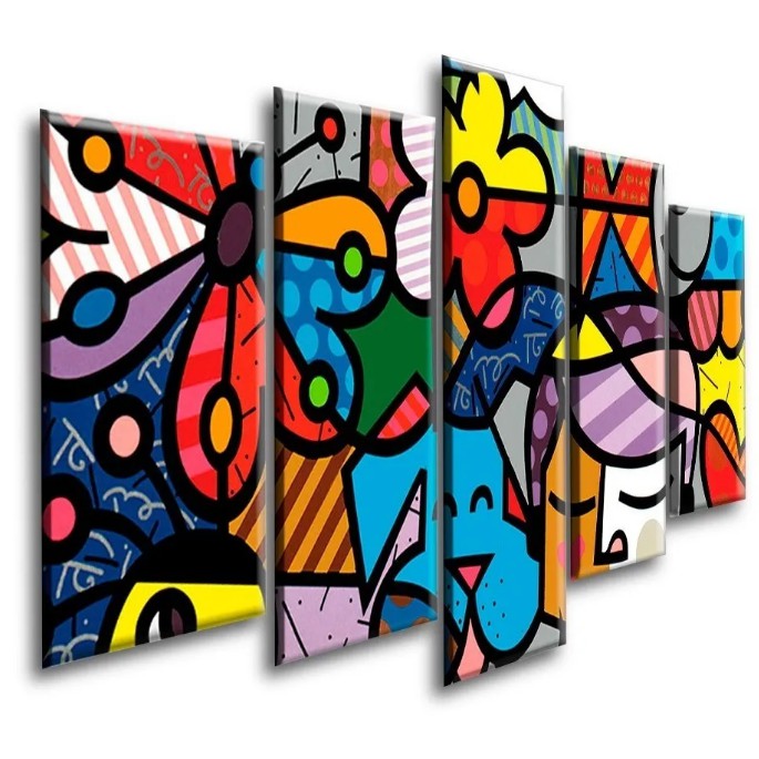 Kit Quadro Decorativo Romero Britto