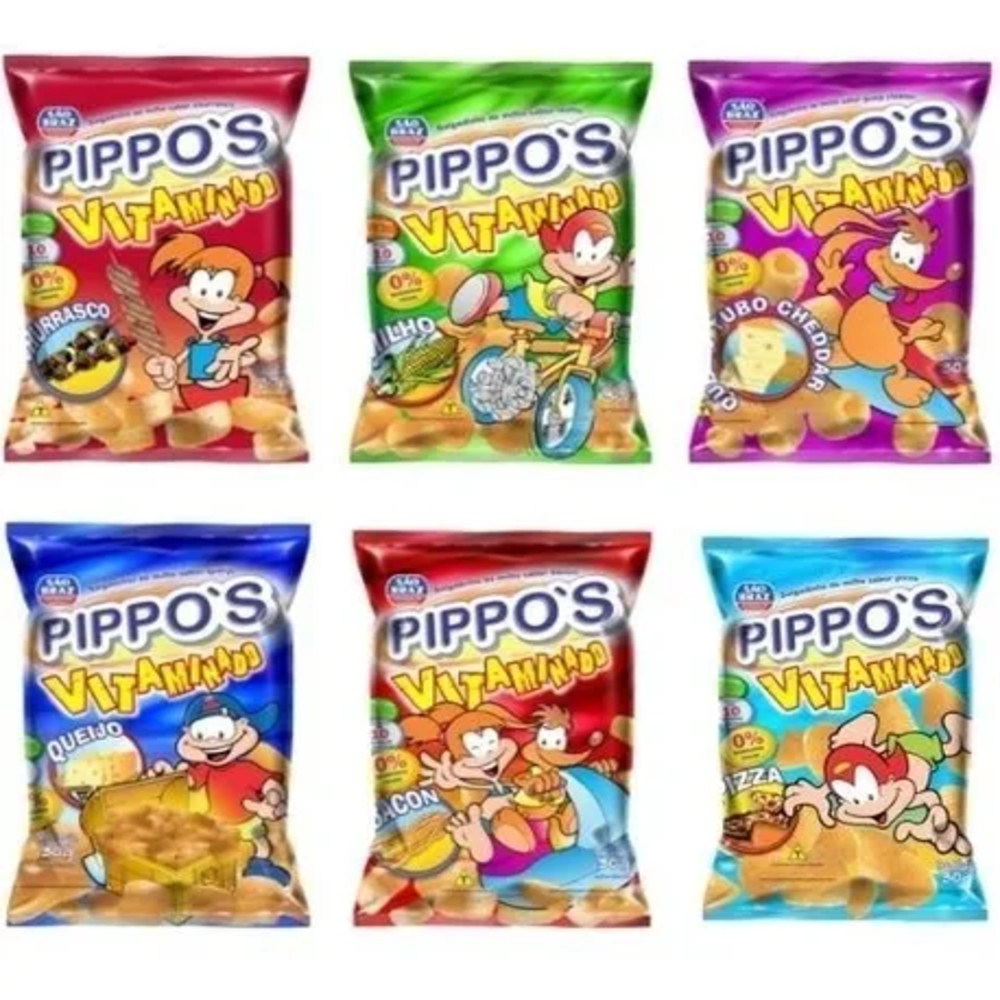 Pippos Salgadinho Da Juliette Kit Com 10 Pacotes De 30g Cada | Shopee ...