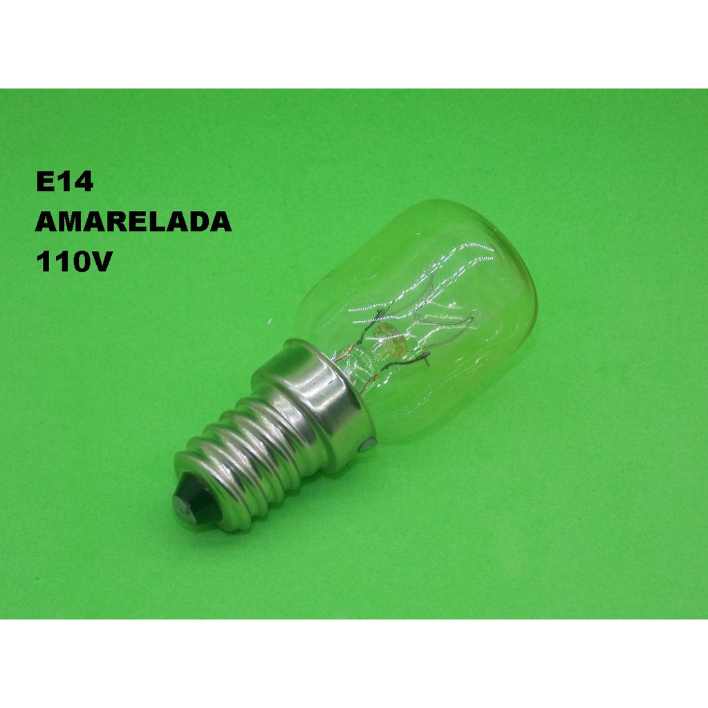 Lâmpada 15w 110v Bocal E14 Padrão Tu25 Amarela Branco Morno 3500k (kelvin) Incandescente para ABAJUR