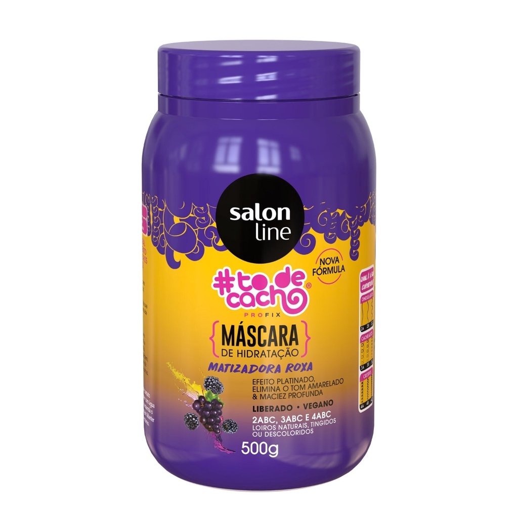 Máscara de hidratação Matizadora #todecacho Loiros Liberado Salon Line 500g