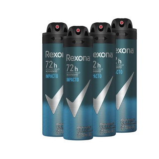 Kit 4 Desodorantes Rexona Motionsense Men Antitranspirante Aerossol Impacto 150ml