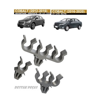 Kit dos Grampos de Fixação do Suporte dos Cabos de vela  Chevrolet Cobalt  2012 - 2020