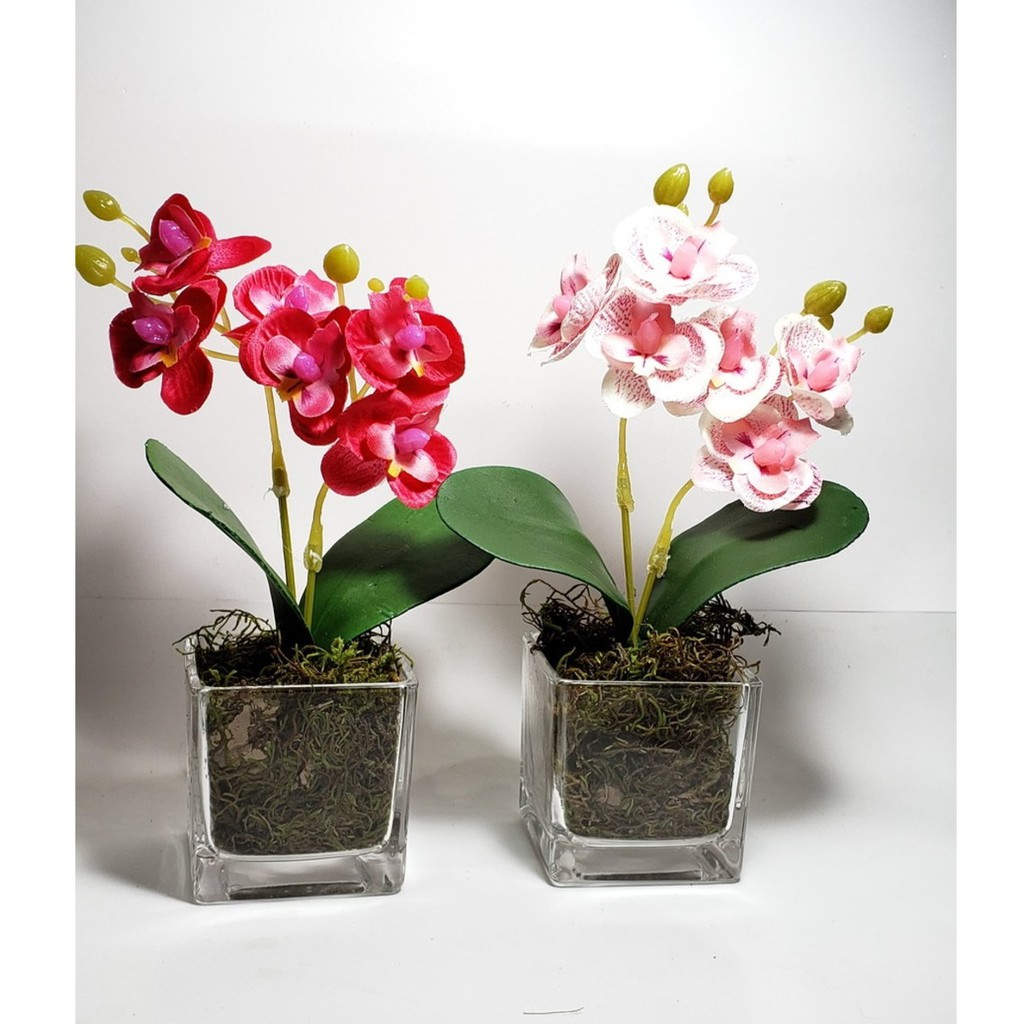 1 Arranjo De MINI Orquídea Artificial Para Decoração em Ambientes , Sala ,  Banheiro , Escritório , Nichos / Valor Unitário | Shopee Brasil