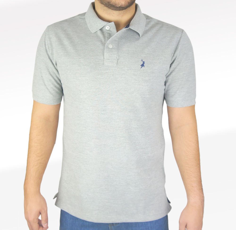 Camiseta Polo Austin Western Original Shirt Lisa Cinza Claro Shopee