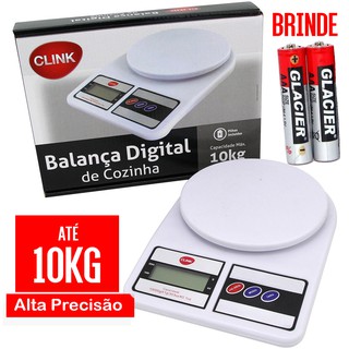 Balança Digital De Precisão 1g À 10kg Cozinha Dieta Fitness Alimentação Saudavel com Função TARA