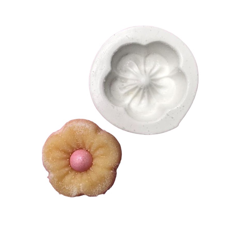 Molde de Silicone Flor de Pêssego Brigadeiro Confeitaria/Biscuit - 1817 Pasta Americana - Rosa de Brigadeiro - Chocolate