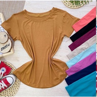 Blusa Feminina Camiseta Viscolycra Manga Curta - T-shirt Lisa Básica