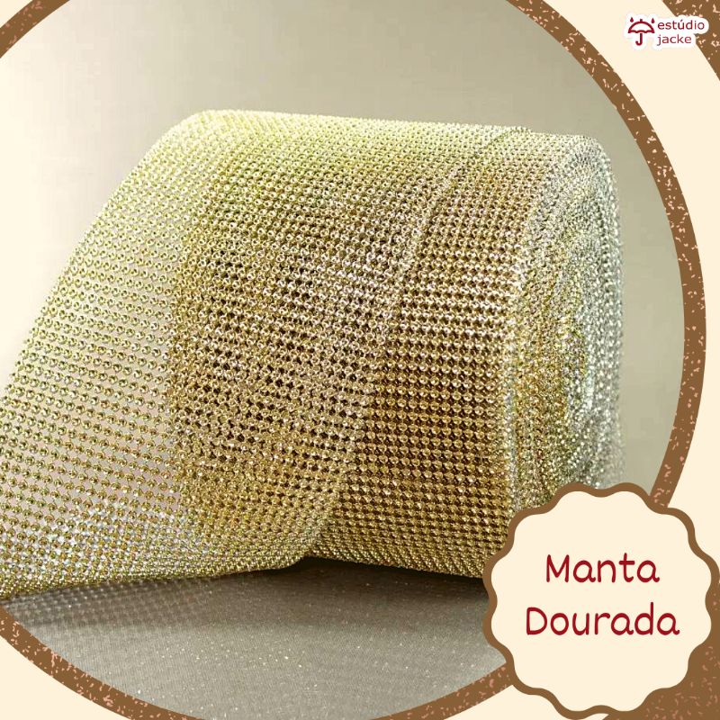 Manta Decorativa s/ Strass com 50cm • Estúdio Jacke