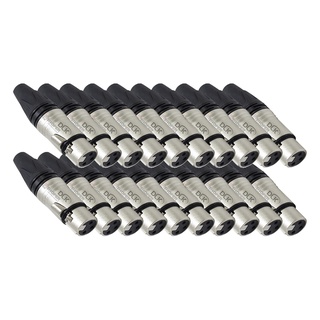 Kit 10 Plugs Conector DATALINK XLR - 10 Plug XLR - Macho e Femea - Plug Conector DLK - Cor a definir