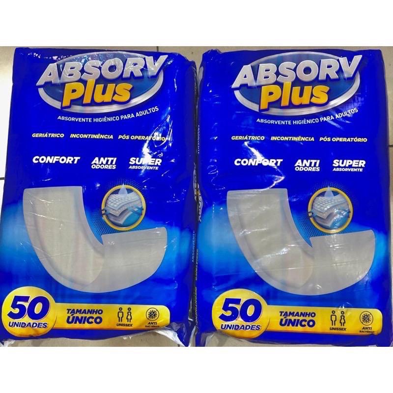 Absorvente Geriátrico 100unidades Pós Parto Pós Operatório 2 Pacotes Barato(absorve azul)