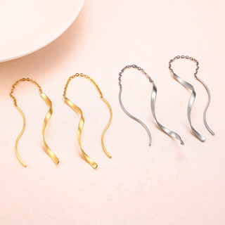 Brinco Com Borla De Aço Inoxidável Para Mulheres / Meninas / Senhoras em Oferta na Shopee