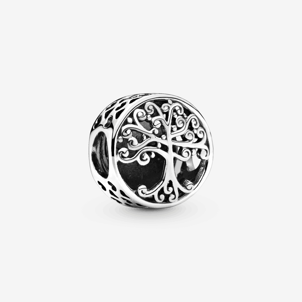 Fits Pan Bracelet Charms Silver Plated Openwork Family Roots Charm Bead Women Gifts DIY Jewelry Berloque