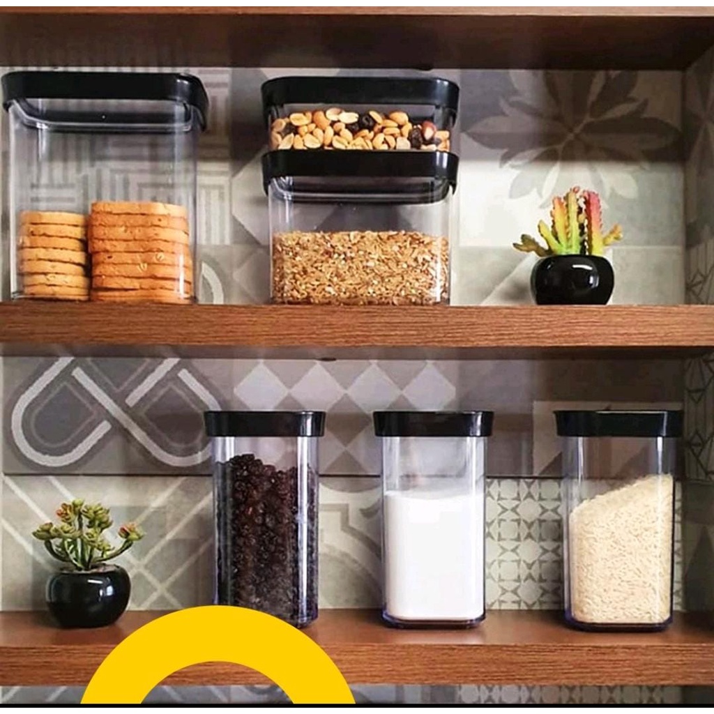 Kit Conjunto de 12 Potes Herméticos para Mantimentos Temperos Acrílico 60 porta temperos mantimentos arroz feijao graos nozes