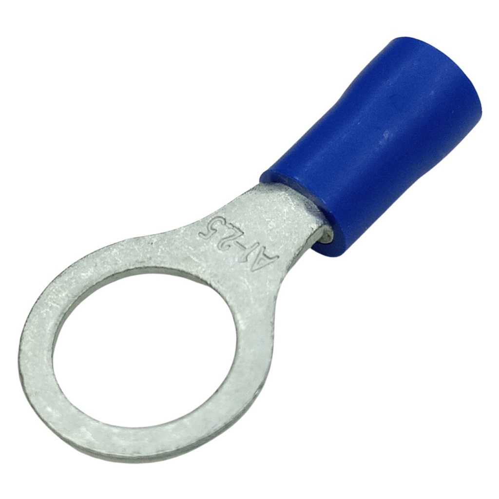 TERMINAL OLHAL ANEL ISOLADO 1,0 A 2,5MM² M8 AZUL 10 UNIDADES