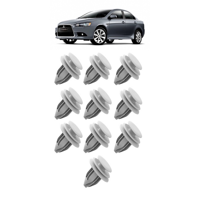 Kit 10 Grampo Presilha Fixador Forro da Porta Lancer 2012 2013 2014 2015 2016 2017 2018