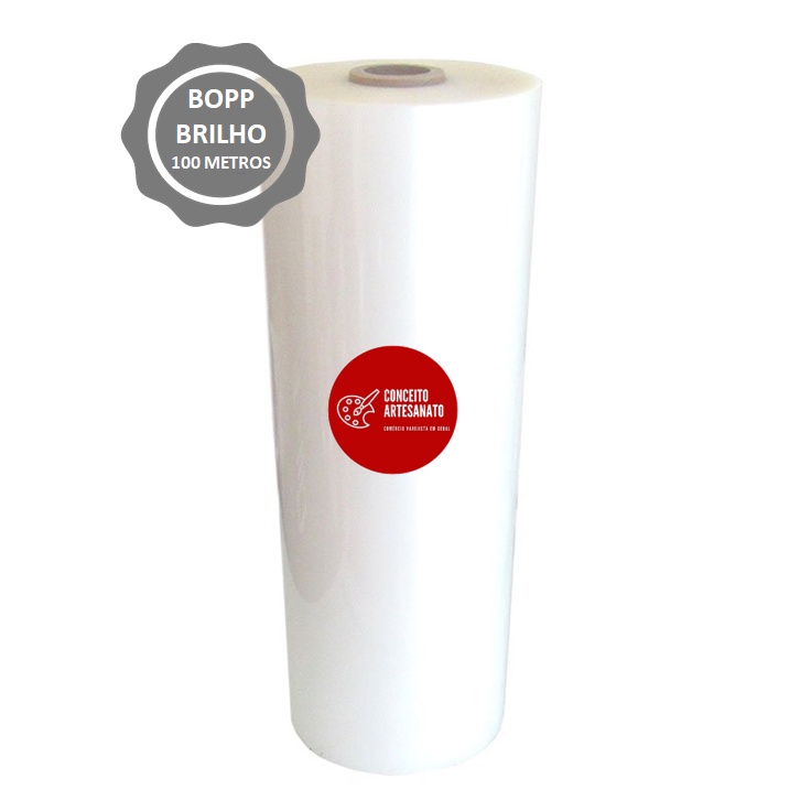 Bopp Brilho - Bobina de 22 cm X 100 Metros - TOP! em Oferta na Shopee