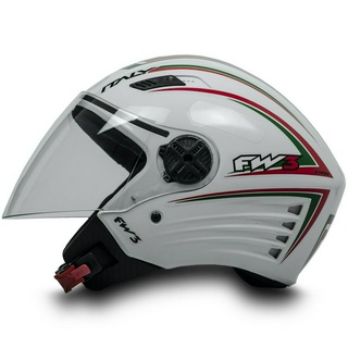 Capacete Fw3 Para Moto X Open Branco Italy Tamanho 60