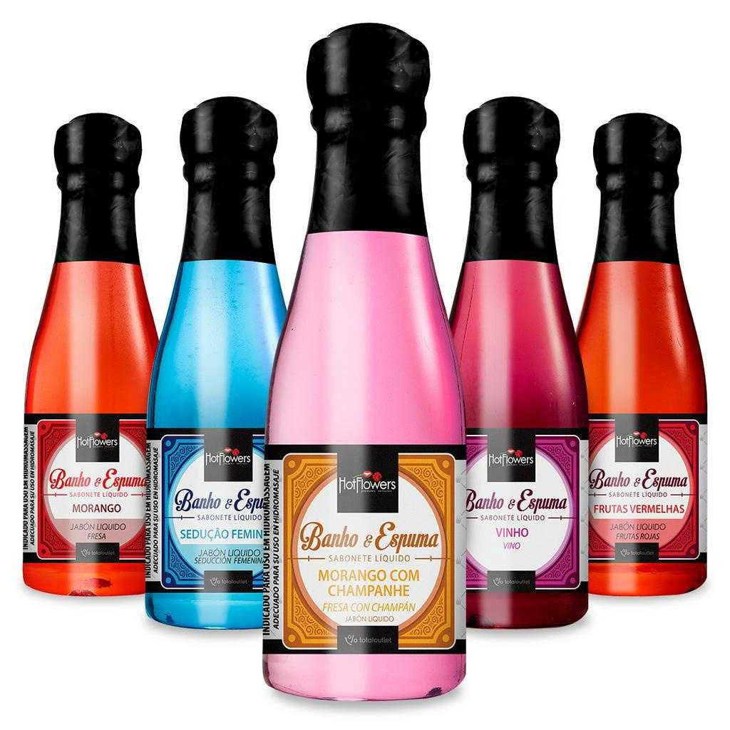 Kit 05 Banho de Espuma Para Banheira Hidromassagem, SPA, Banheiro HotFlowers