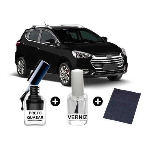 Tinta Tiro Risco Automotiva Jac T40 Preto Quasar