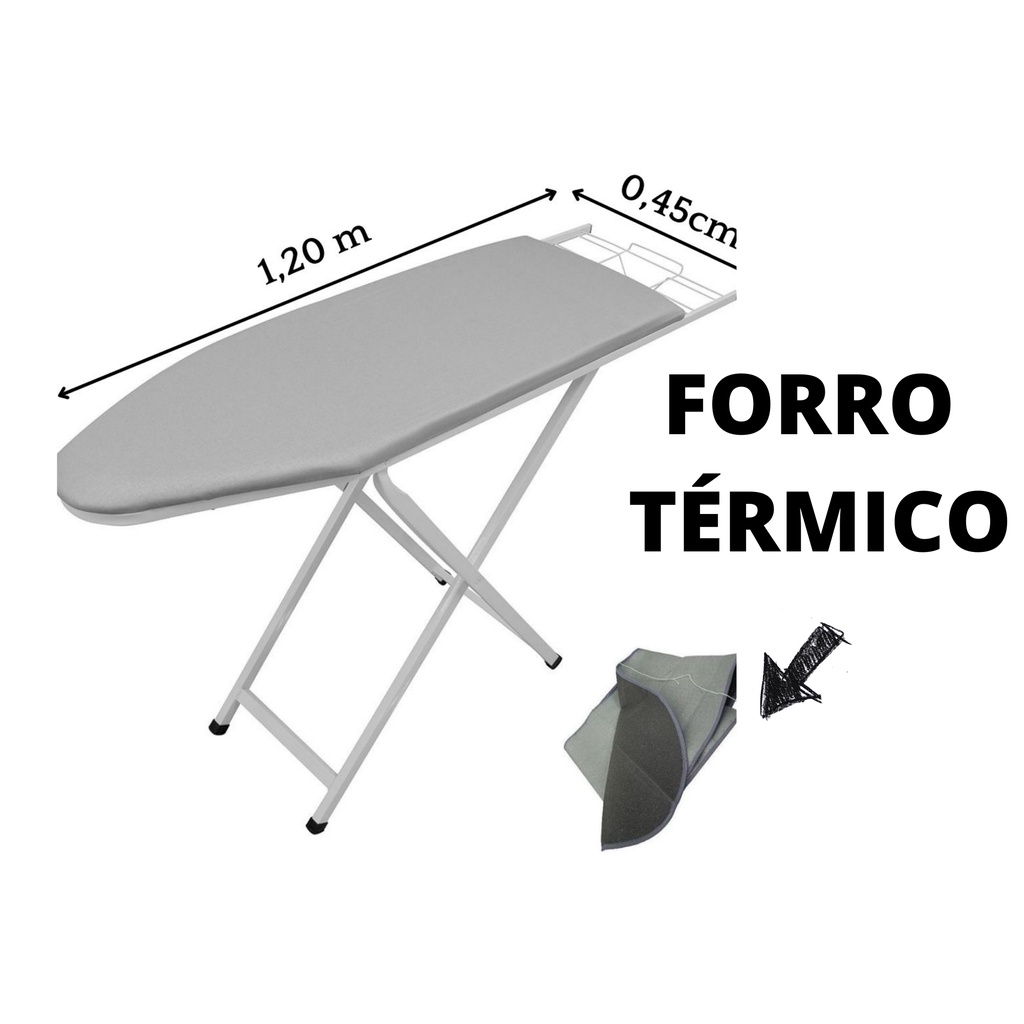 Forro Térmico Para Tábua De Passar Roupas 1,20X0,45 m - Prata