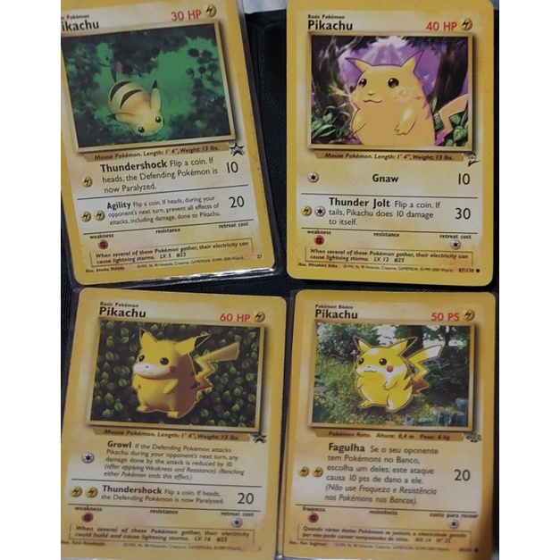 Card Pokemon Pikachu raros | Shopee Brasil
