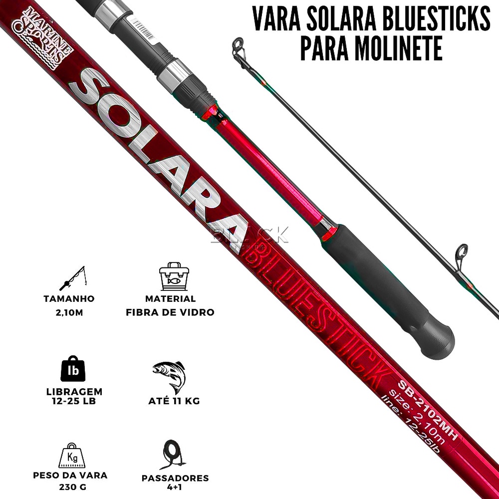 Vara Para Molinete Marine Sports Solara 1,80 Metros SR1802 2 Partes