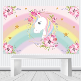 Painel de festa Infantil UNICÓRNIO 1,0m X 0,65m