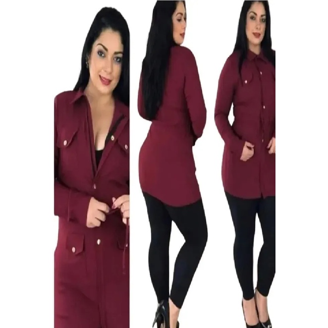 Parka Sobretudo Plus Size Feminino Outono-inverno