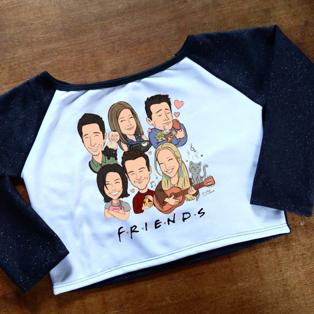 Cropped Turma do Friends - Moletom Feminino