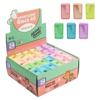 Apontador com Depósito Pastel Trend Bloco 40 - Léo e Léo