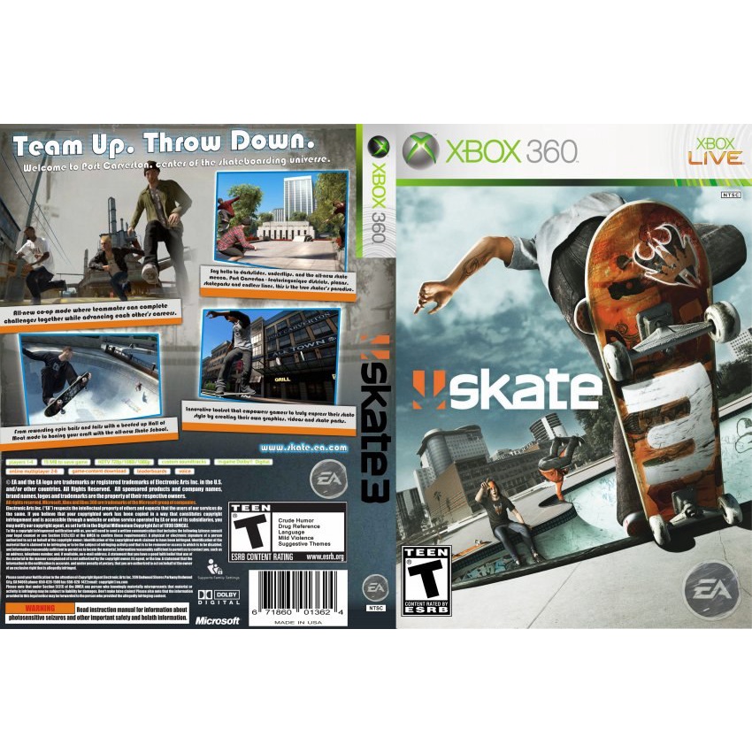Skate 3 P/ XBOX360 (LTU/LT/JTAG/RGH)