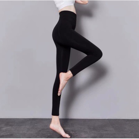 Meia Calça Fio 80 Preta Adulto Feminino com Pés sem pés Grossa Térmica Flanelada Frio