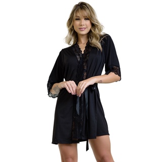 Robe Hoby Microfibra Luxo Com Renda | 850