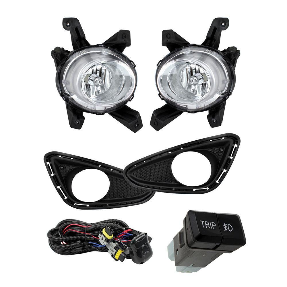 Kit farol auxiliar Milha HB20 Hb20s 12-15 Botão Painel Trip